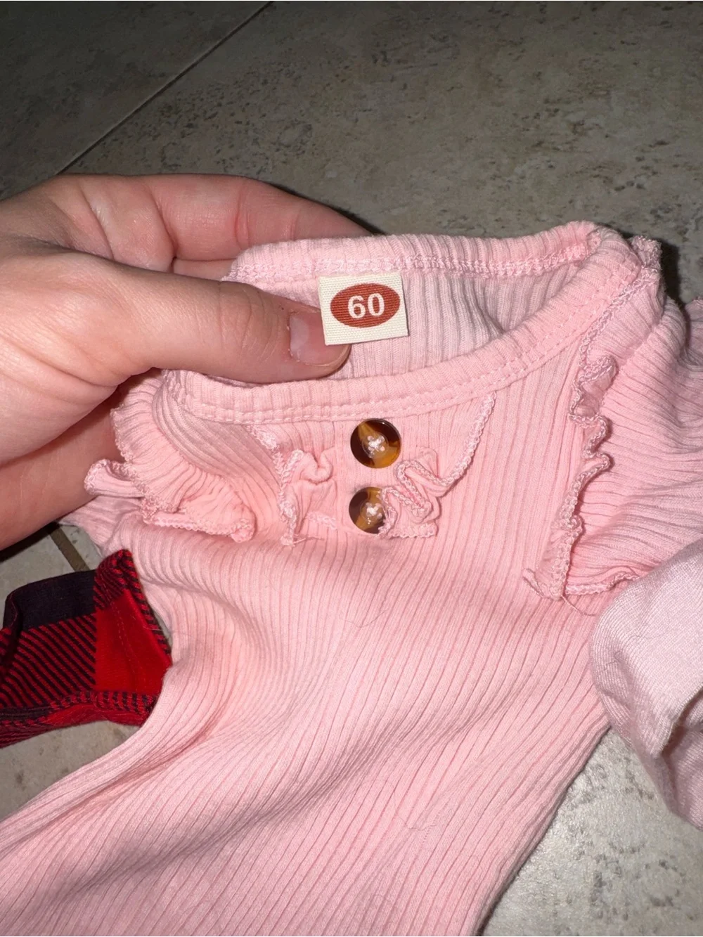 Carter's Light Pink Baby Onesie with Tiny Floral Accents